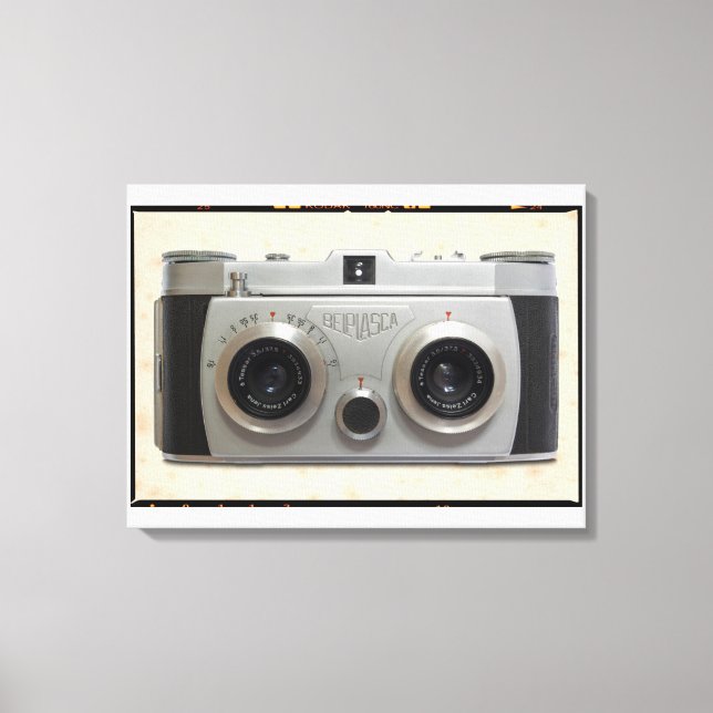 3D Classic-Kamera Leinwanddruck (Vorderseite)