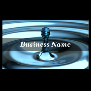 3D Closeup of Perfect Blue Water Drop Visitenkarte