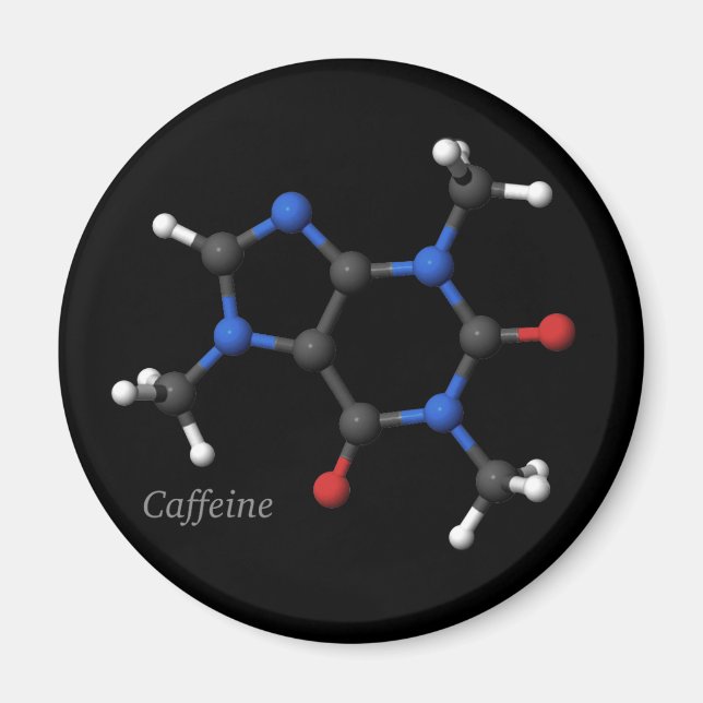3D Coffein Molecular Model Magnet (Vorne)