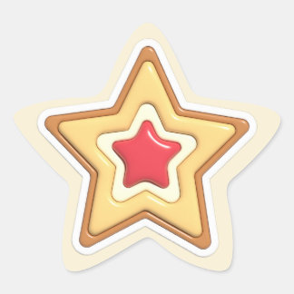 3d Cookie Star Christmas Stern-Aufkleber