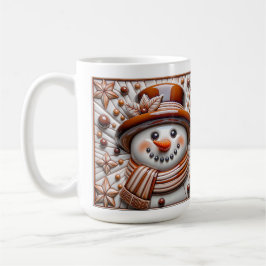3D Copper Christmas Snowman Kaffeetasse