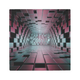 3D-Cubes Metal Print