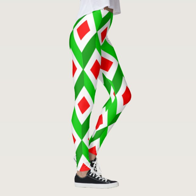 3D Cubes Weihnachten Leggings (Rechts)