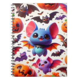 3D cute bats halloween Notizblock