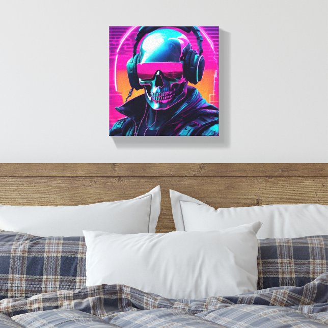 3D-Cyberpunk-Leinwand  Leinwanddruck (Insitu (Schlafzimmer))