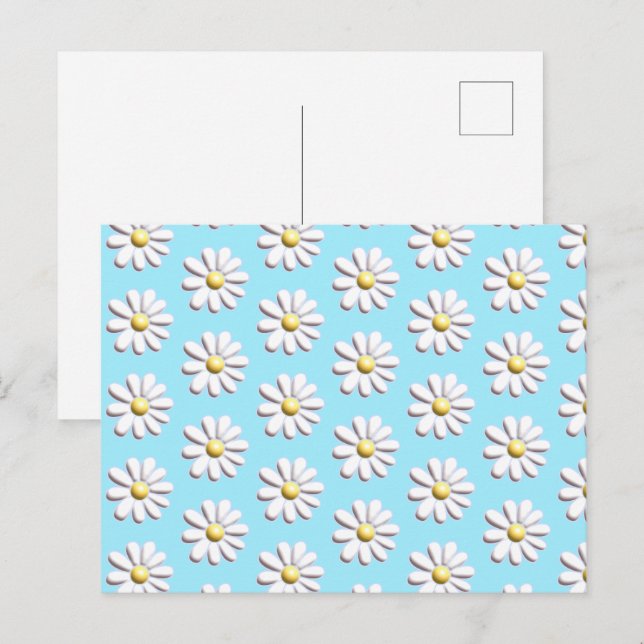 3D Daisy-Blume Postkarte (Vorne/Hinten)