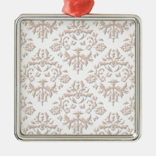 3D-Damasken Silbernes Ornament