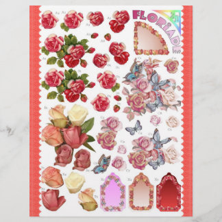 3D-Decoupage - Floriade - Blume und Schmetterling