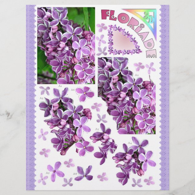 3D Decoupage - Floriade - Lilac Garden Blume (Vorderseite)
