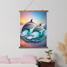 3D Delphine Ocean Sunset Tropical Beach Vibe