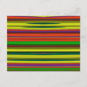 ~ 3D Design Muster ~ Weihnachtsfarben~ Postkarte