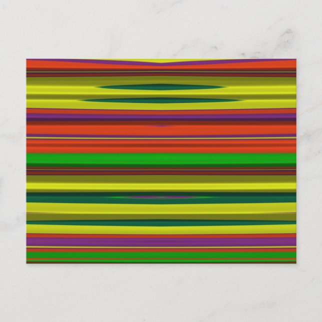 ~ 3D Design Muster ~ Weihnachtsfarben~ Postkarte (Vorderseite)