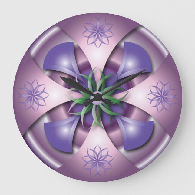 3D-Design-Wanduhr Große Wanduhr (Vorderseite)