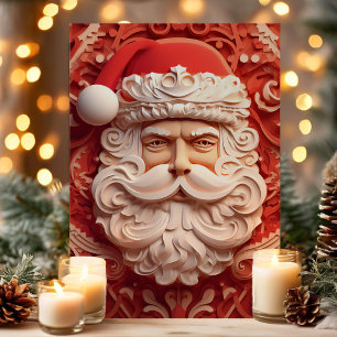 3D Detaillierte Weihnachtsfeier des Weihnachtsmann Feiertagskarte