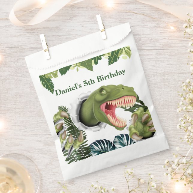 3D-Dinosaur-Geburtstag Geschenktütchen (Ausgeschnitten)