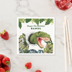 3D-Dinosaur-Geburtstag Serviette