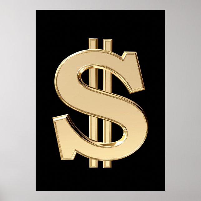 3D-Dollar Poster (Vorne)