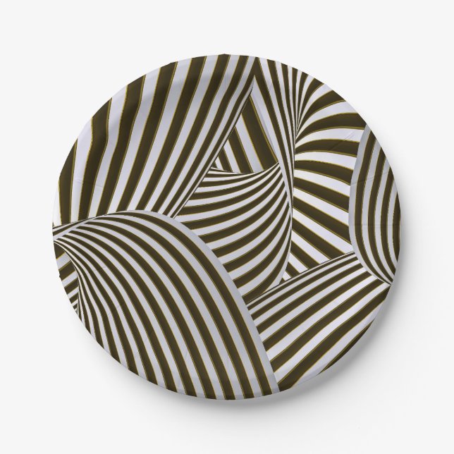 3D-Drehungen Papier-Teller Pappteller (Vorderseite)