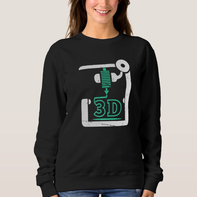 3D-Drucker, CNC G-Code 3d-Drucker Sweatshirt (Vorderseite)