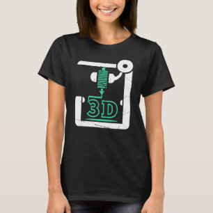 3D-Drucker, CNC G-Code 3d-Drucker T-Shirt