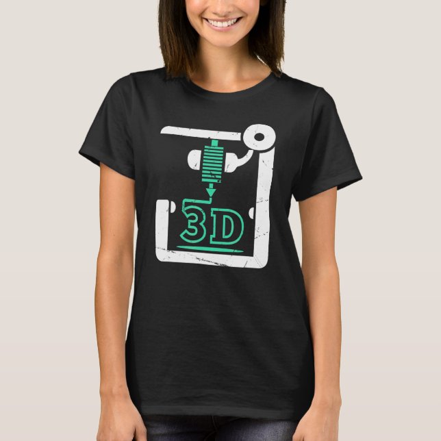 3D-Drucker, CNC G-Code 3d-Drucker T-Shirt (Vorderseite)