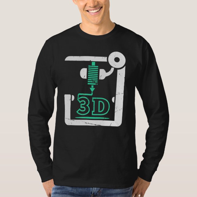 3D-Drucker, CNC G-Code 3d-Drucker T-Shirt (Vorderseite)