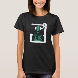 3D-Drucker, CNC G-Code 3d-Drucker T-Shirt