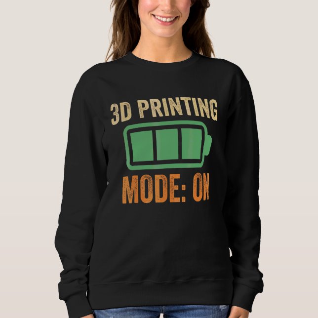 3D-Druckmodus bei Batteriedesign Sweatshirt (Vorderseite)