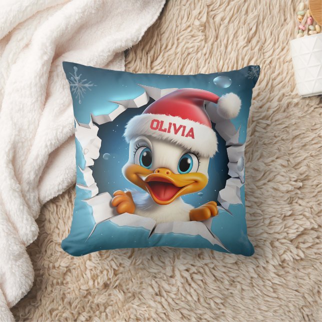 3D Duck Christmas Kissen (Decke)