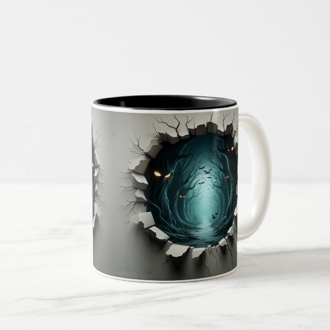 3D Eerie Zweifarbige Tasse (VorderseiteRechts)