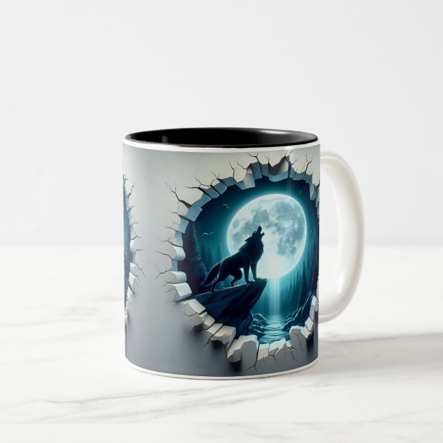 3D Eerie Zweifarbige Tasse (VorderseiteRechts)