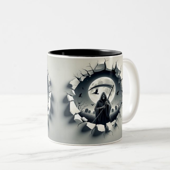 3D Eerie Zweifarbige Tasse (VorderseiteRechts)