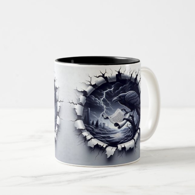3D Eerie Zweifarbige Tasse (VorderseiteRechts)