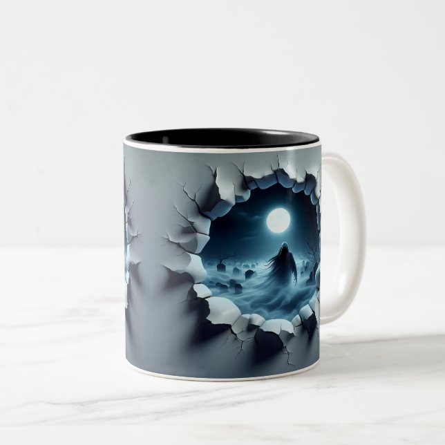 3D Eerie Zweifarbige Tasse (VorderseiteRechts)