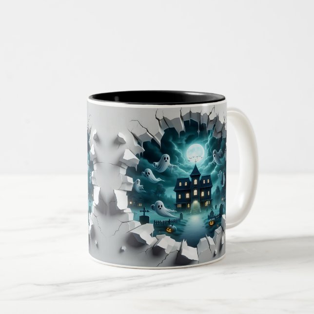 3D Eerie Zweifarbige Tasse (VorderseiteRechts)