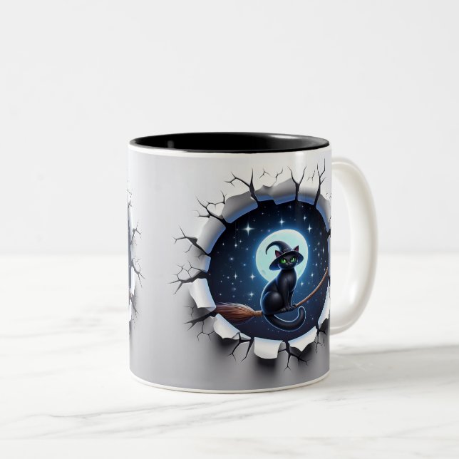 3D Eerie Zweifarbige Tasse (VorderseiteRechts)