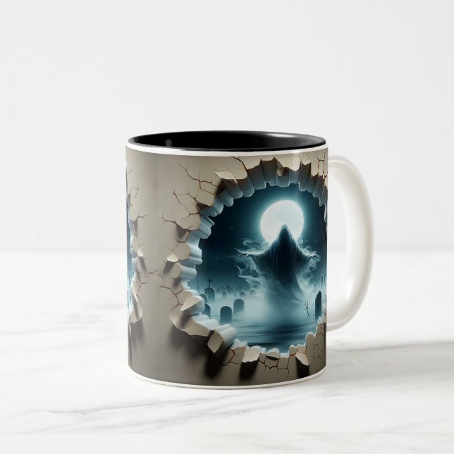 3D Eerie Zweifarbige Tasse (VorderseiteRechts)