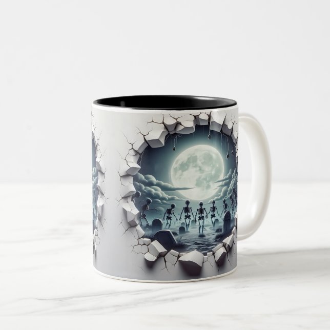 3D Eerie Zweifarbige Tasse (VorderseiteRechts)