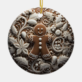 3D Effect Gingerbread Ornament | Custom Name