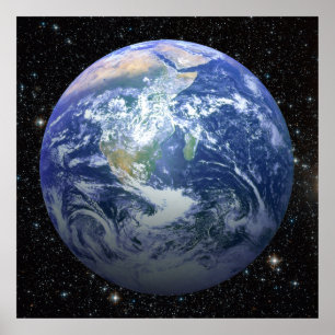 3D-Effekt - Erde unter den Sternen Poster