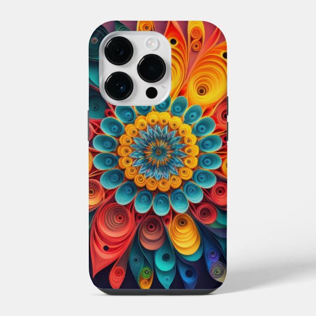 3D Einzelblume  iPhone Hülle (Rückseite)
