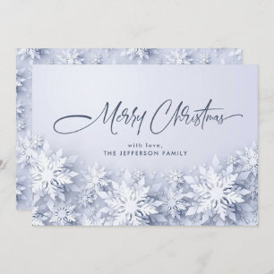 3D Elegante Snowflakes Weihnachten Gruß