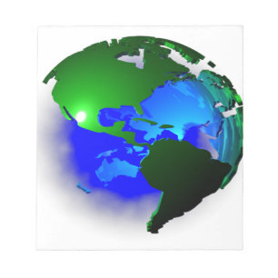3D Erde Notizblock