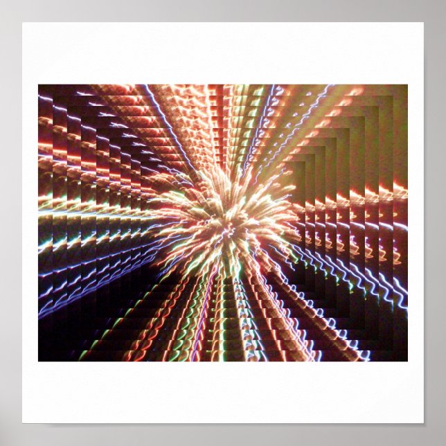 3D-EXPLOSION DES LEICHTEN Posters Poster (Vorne)