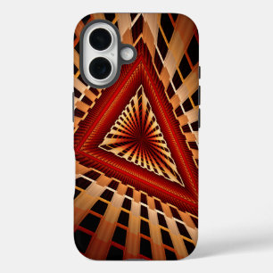 3D-Fantasie-Netzwerk Moderne fraktale Grafikdesign iPhone 16 Hülle
