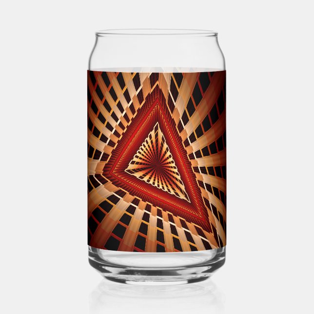 3D-Fantasie-Netzwerk Moderne fraktale Grafikdesign Dosenglas (Vorderseite)