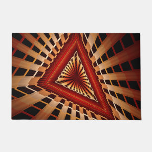 3D-Fantasie-Netzwerk Moderne fraktale Grafikdesign Fußmatte