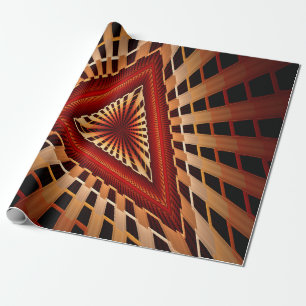 3D-Fantasie-Netzwerk Moderne fraktale Grafikdesign Geschenkpapier