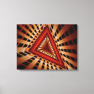 3D-Fantasie-Netzwerk Moderne fraktale Grafikdesign Leinwanddruck