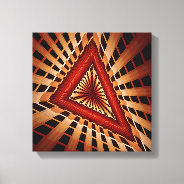 3D-Fantasie-Netzwerk Moderne fraktale Grafikdesign Leinwanddruck (Vorderseite)